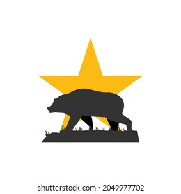 Illustration Vector Graphic of Star Grizzly Bear Logo. Perfect to use for Technology Company