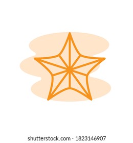 Ilustración Vector gráfico del icono de estrella. Apto para favoritos, comentarios, clasificación, etc.