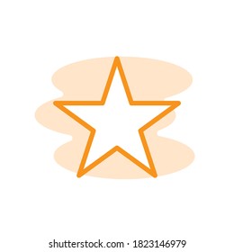 Ilustración Vector gráfico del icono de estrella. Apto para favoritos, comentarios, clasificación, etc.
