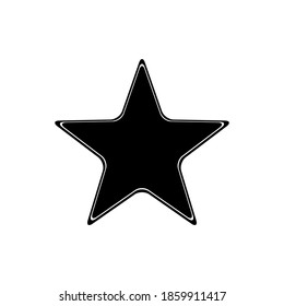 Gráfico vectorial de ilustración del icono de estrella. Concepto de diseño plano. Perfecto para ícono, afiche, banner, web, etiqueta, signo, símbolo, tarjeta, plantilla, aplicación, etc.