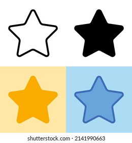 Gráfico vectorial de ilustración del icono de estrella. Perfecto para la interfaz de usuario, nueva aplicación, etc