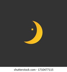 Illustration vector graphic of star moon