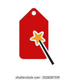 Illustration Vector Graphic of Star Price Tag Logo. Perfect to use for Technology Company
