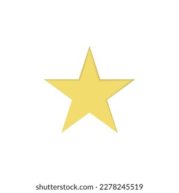 Illustration vector graphic of star with a simple shadow touch. flat design style. suitable for greeting card templates, banners, pamphlets, etc. vector design templates