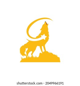 Gráfico vectorial de ilustración del logotipo de Star Wolf. Perfecto para la compañía tecnológica