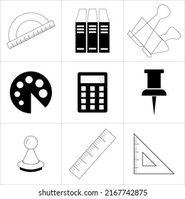 illustration vector graphic of stationary