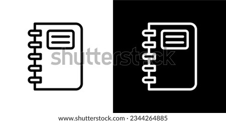 Illustration Vector Graphic of Stationary, note, book, binder Icon