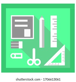 Illustration vector graphic of stationery icon concept