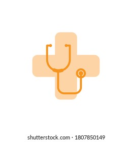 Illustration Vector graphic of stethoscope icon. Fit for doctor, nurse, diagnosis, heart beat etc.