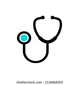 Illustration vector graphic of stethoscope medical heart beats control tool. Concept flat design. Perfect for icon, poster, banner, web, label, sign, symbol, logo, card, template, application, etc.