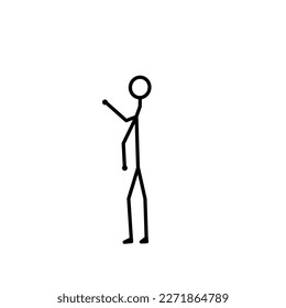 Illustration vector graphic of stick man on a white background
