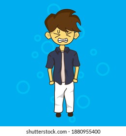illustration vector graphic  of sticker chibi anime style. suitable for sticker, books,  children book and all of digital printing aplication. 