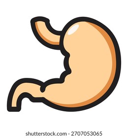 Illustration vector graphic of Stomach Icon Illustration Colored