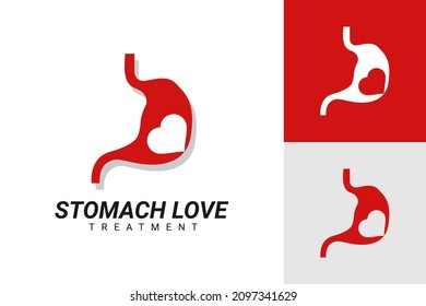 Illustration Vector Graphic of Stomach Love Logo. Perfect to use for Medical Company