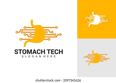 Illustration Vector Graphic of Stomach Tech Logo. Perfect to use for Medical Company