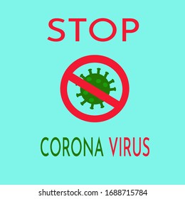 Illustration Vector Graphic of Stop Corona Virus Typographic