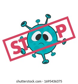 Illustration Vector Graphic of Stop Corona Virus, Good for Banner, Social Media, and All Design Needs