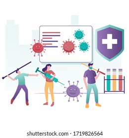 Illustration vector graphic of "Stop Corona Virus". suitable for campaign design, digital banner, web, etc