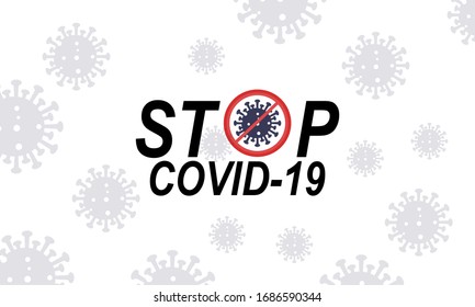 Illustration vector graphic Stop Covid-19 Sign & Symbol, vector Illustration concept coronavirus