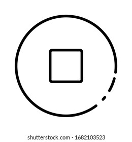 Illustration vector graphic of stop icon