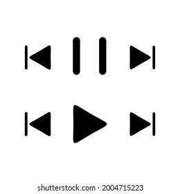 illustration vector graphic of Stop and play icon, design symbols object signs