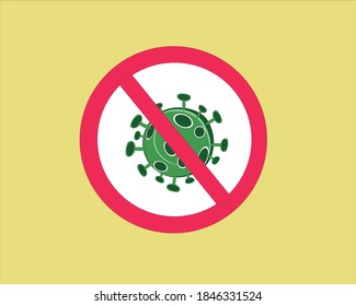 Illustration vector graphic of stop the spread of the virus corona, perfect for health advertising, book page images.