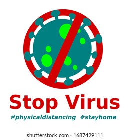 illustration vector graphic of stop the virus good for health service advertisements