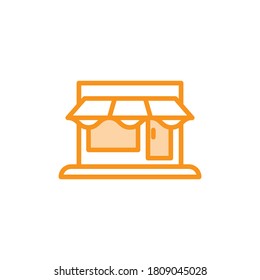 Ilustración Vector gráfico del icono de almacén. Apto para tiendas, ventas, negocios, comercio, comercio electrónico, comercio minorista, etc.