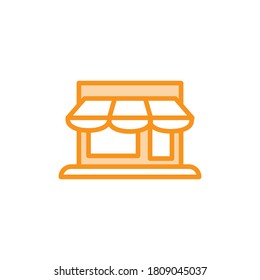 Ilustración Vector gráfico del icono de almacén. Apto para tiendas, ventas, negocios, comercio, comercio electrónico, comercio minorista, etc.