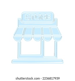 Illustration Vektorgrafik des Ladensymbol. Fit Shop, Markt, Geschäft, Geschäft etc.