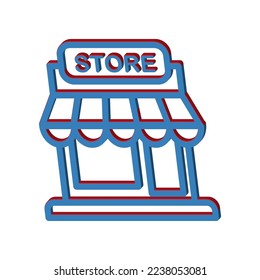 Illustration Vector graphic of store icon. Fit shop, market, business, store etc.