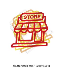 Illustration Vector graphic of store icon. Fit shop, market, business, store etc.