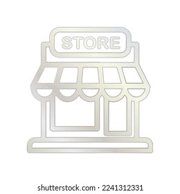 Illustration Vektorgrafik des Ladensymbol. Fit Shop, Markt, Geschäft, Geschäft etc.