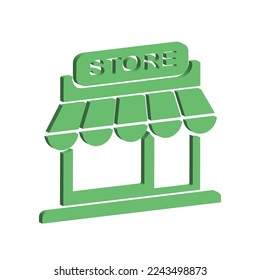 Illustration Vektorgrafik des Ladensymbol. Fit Shop, Markt, Geschäft, Geschäft etc.