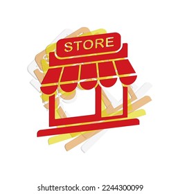 Illustration Vector graphic of store icon. Fit shop, market, business, store etc.