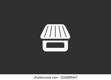 Ilustración vectorial gráfico de tienda o salida. Bien por icono, símbolo o logotipo