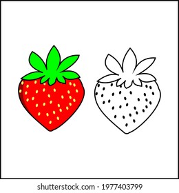 Illustration vector graphic of Strawberry. Perfect for food business, farm business, etc. You can edit this vector whatever as you want.