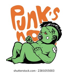 illustration vector graphic of street punk good for merch