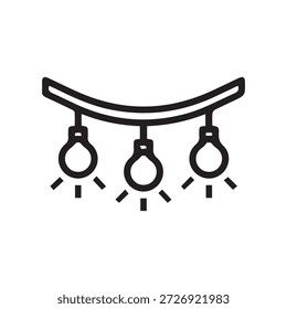 Ilustración Vector gráfico de Icono de luces de cadena