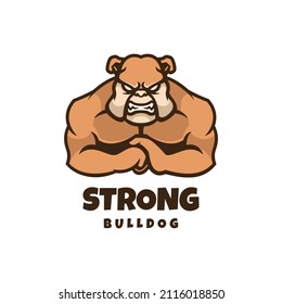 Illustration vector graphic Strong Bulldog, good for logo design