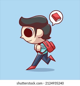 Illustration vector graphic of Student go to school, it can be used for anything.