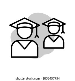 Illustration Vector graphic of student icon