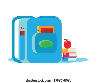 illustration vector graphic of study tools. Good for add to the collection of school or children's magazine books.