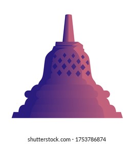illustration vector graphic of stupa borobudur. Perfectr for your web, symbol, etc.