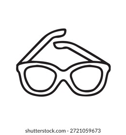 Ilustración Vector gráfico de gafas con estilo Icono de contorno