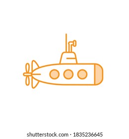 Illustration Vector graphic of submarine icon template