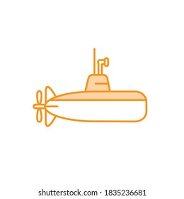 Illustration Vector graphic of submarine icon template