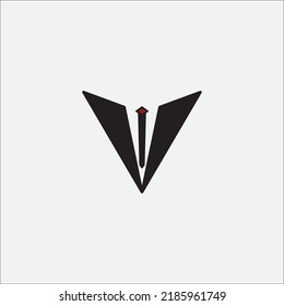 ilustración vectorial gráfico de traje y corbata de bien para traje de negocios o etc.