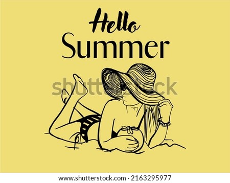 illustration vector graphic of summer