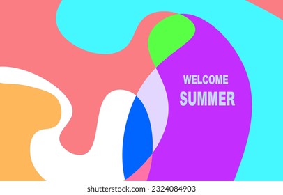 ilustración vectorial gráfico fondo de verano para afiche de diseño, banner, plantilla, sitio web, etc